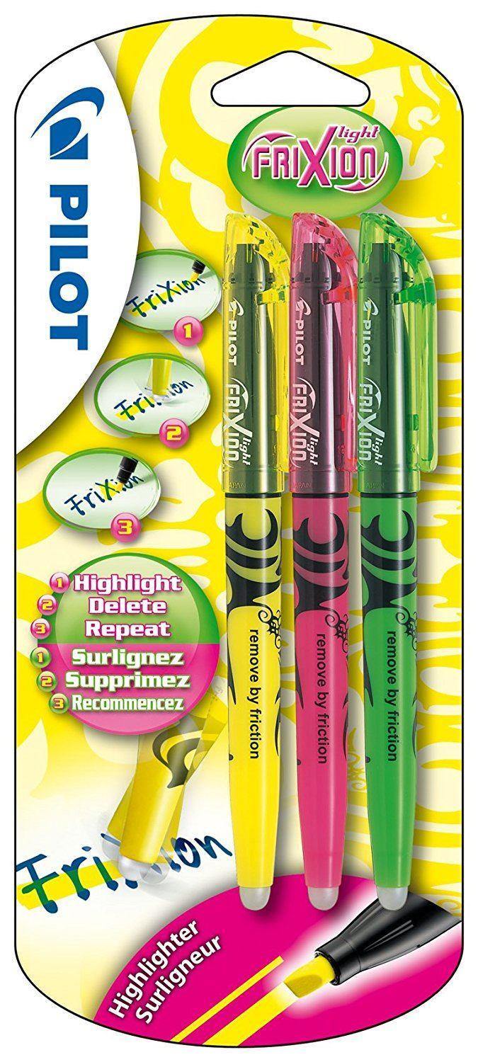 Pilot FriXion Light Erasable 4mm 3 Highlighters