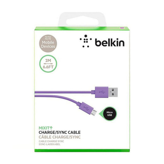 Belkin MixIt Micro ChargeSync Cable Purple 2m