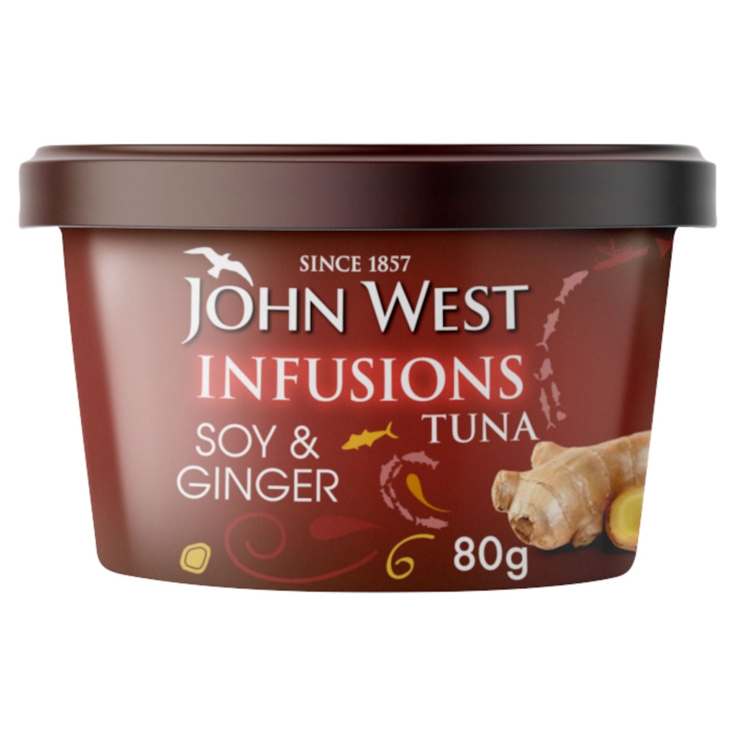 John West Infusions Soy & Ginger Tuna Steam Pot 80g (Box of 12)