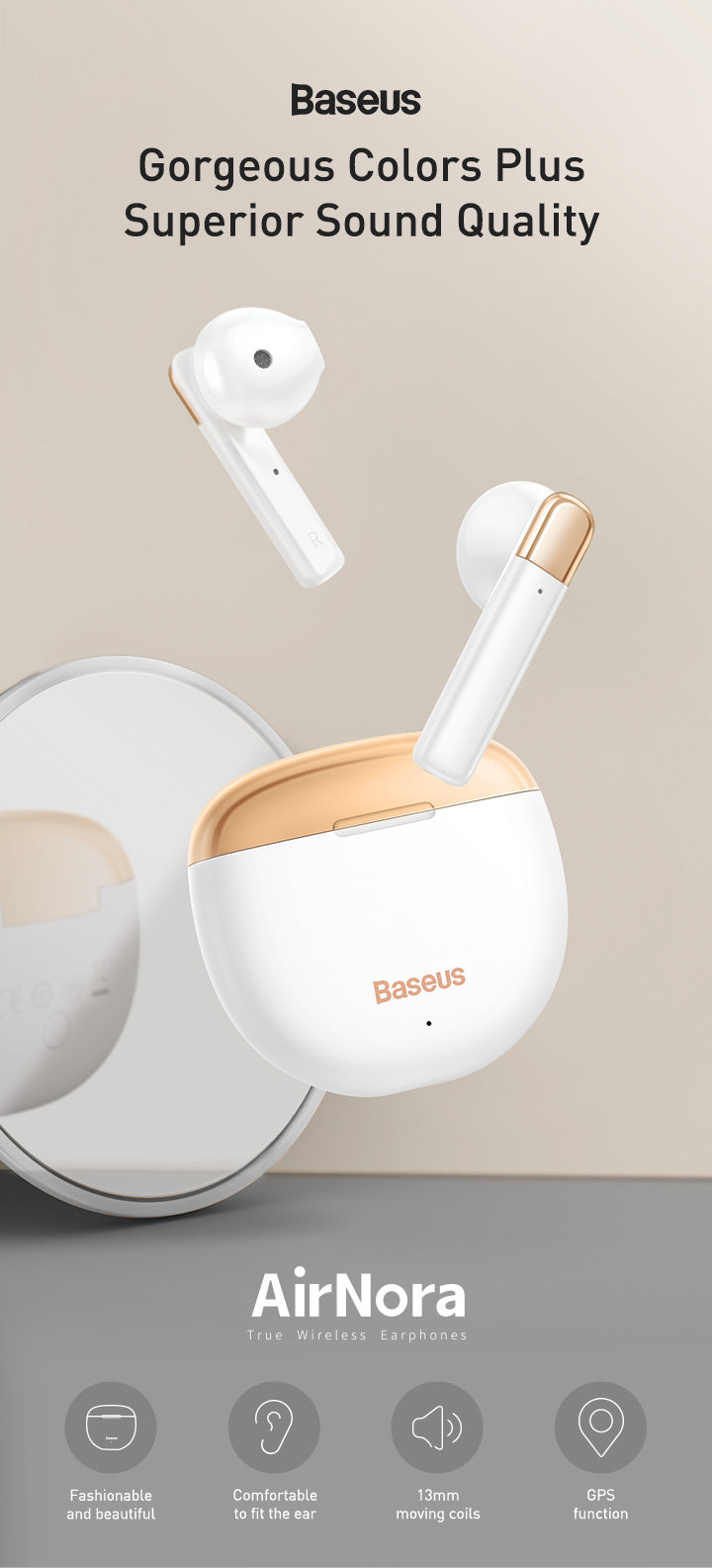 Baseus AirNora Encok True Wireless Earphones -  W2