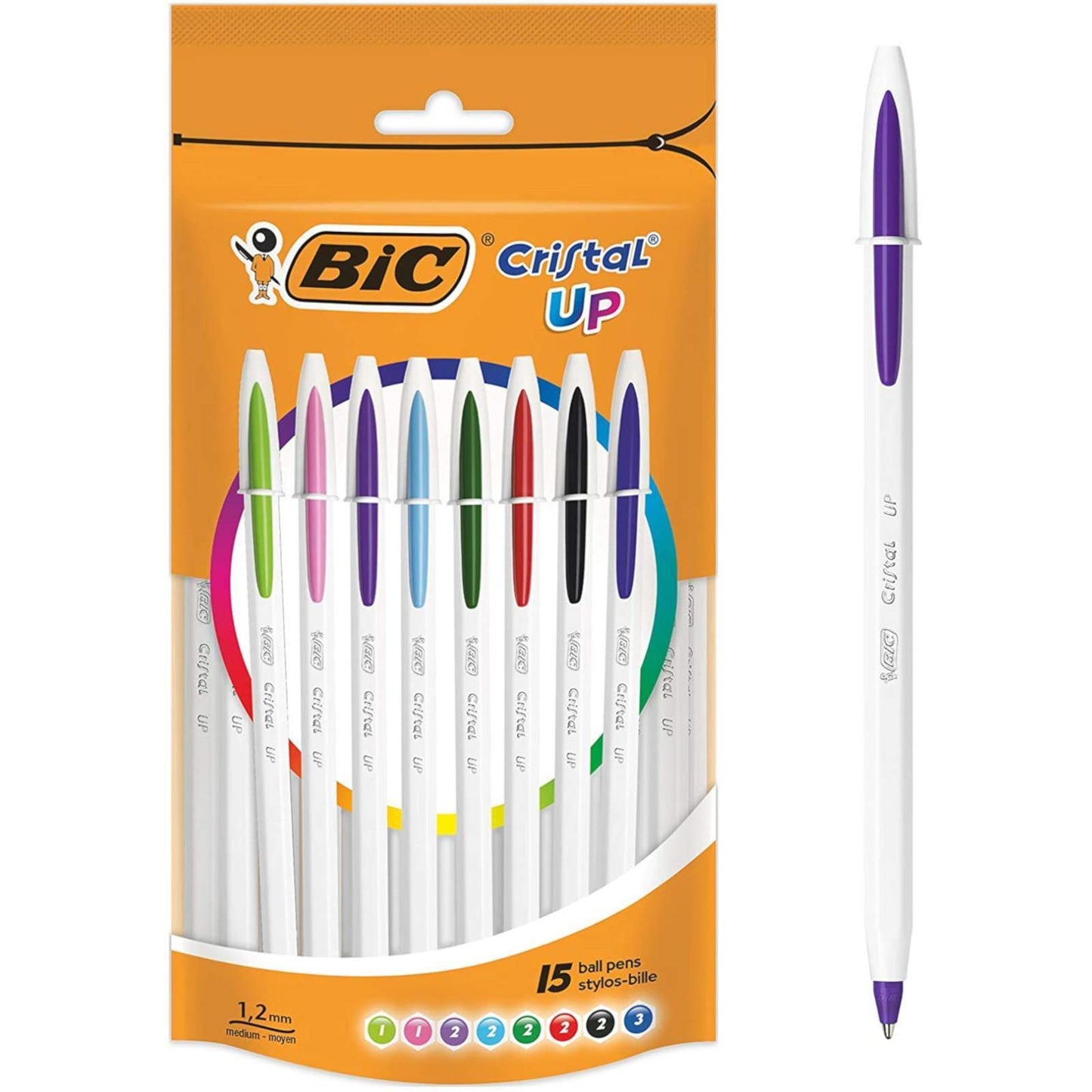 Bic Cristal Up Ballpoint Pen 15 Pack